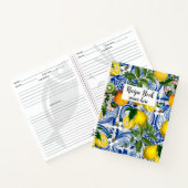 Gepersonaliseerd Mediterraans Citroenen Recept Boe Notitieboek (Binnen)