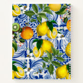 Gepersonaliseerd Mediterraans Citroenen Recept Boe Notitieboek (Achterkant)