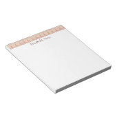 Gepersonaliseerd Medium Roze Kroonluchter Design Notitieblok (Schuin)