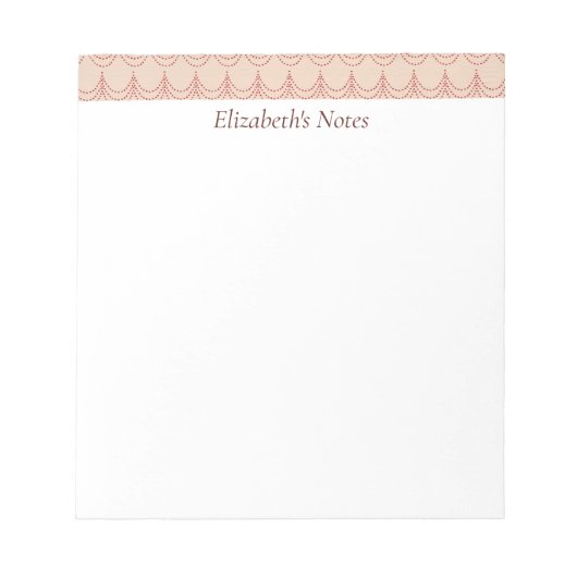 Gepersonaliseerd Medium Roze Kroonluchter Design Notitieblok (Voorkant)