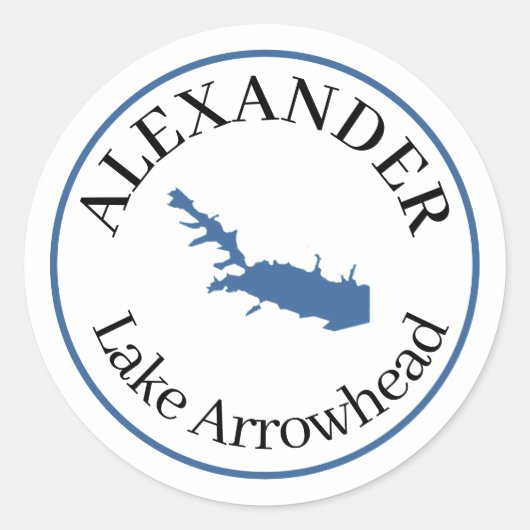 Gepersonaliseerd meer van Arrowiad Ronde Sticker (Voorkant)