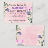 Gepersonaliseerd meisje Baby shower - creëer je ei Informatiekaartje (Voorkant / Achterkant)