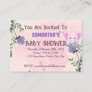 Gepersonaliseerd meisje Baby shower - creëer je ei Informatiekaartje