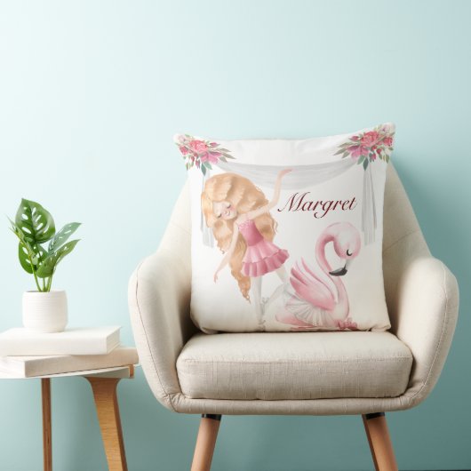 Gepersonaliseerd Meisje Ballet Sierkussen (Stoel)