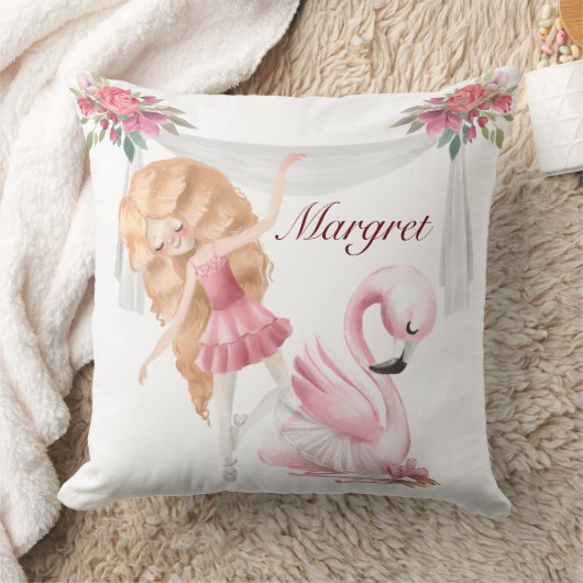 Gepersonaliseerd Meisje Ballet Sierkussen (Deken)