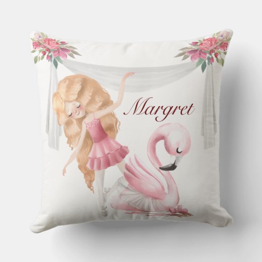 Gepersonaliseerd Meisje Ballet Sierkussen (Achterkant)
