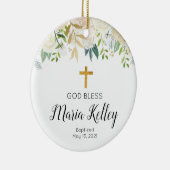 Gepersonaliseerd meisje Baptisme Ornament (Rechts)