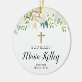 Gepersonaliseerd meisje Baptisme Ornament (Links)