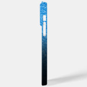 Gepersonaliseerd meisje Blue Glitter Black Ombre Case-Mate iPhone Case (Achterkant / Links)