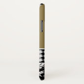 Gepersonaliseerd meisje Bold Gold Black Damask Mon Case-Mate iPhone Case (Achterkant / rechts)