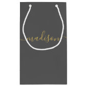 Gepersonaliseerd meisje Chic Feminine Gold Script  Klein Cadeauzakje (Achterkant)