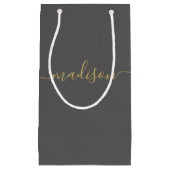 Gepersonaliseerd meisje Chic Feminine Gold Script  Klein Cadeauzakje (Voorkant)
