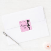 Gepersonaliseerd Meisje en Harten Sweet 16 Sticker (Envelop)