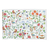 Gepersonaliseerd meisje esthetische vogelgriep kussensloop (Voorkant)