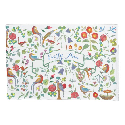 Gepersonaliseerd  meisje esthetische vogelgriep kussensloop (Voorkant)