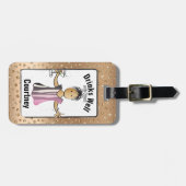 Gepersonaliseerd meisje Funny Adult Bagagelabel (Voorkant horizontaal)