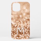 Gepersonaliseerd meisje Glitter Sparkles Monogram Case-Mate iPhone Case (Achterkant)