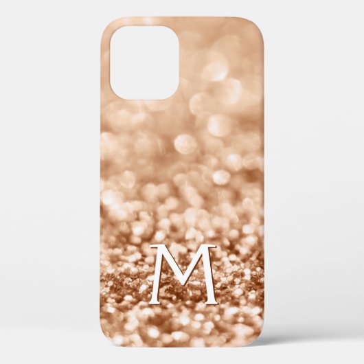 Gepersonaliseerd meisje Glitter Sparkles Monogram Case-Mate iPhone Case (Achterkant)