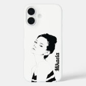 Gepersonaliseerd meisje illustratie Case-Mate iPhone case (Achterkant)