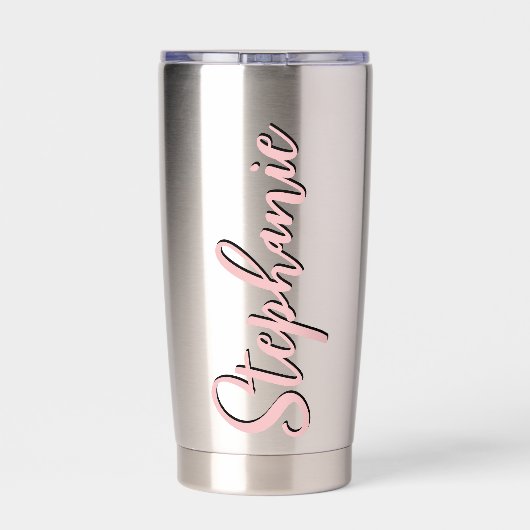 Gepersonaliseerd Meisje Mama Messy Bun Meisje Mam  Geïsoleerde Drinkbeker (Achterkant)