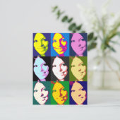 Gepersonaliseerd meisje -meisje-popart - briefkaart (Staand voorkant)