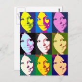 Gepersonaliseerd meisje -meisje-popart - briefkaart (Voorkant / Achterkant)