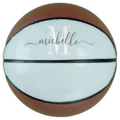 Gepersonaliseerd meisje monogrammed Pink Basketbal (Voorkant)