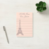 Gepersonaliseerd Meisje Post It Note Eiffel Tower (Kantoor)