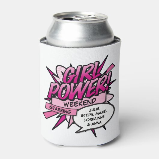 Gepersonaliseerd MEISJE POWER Meisjes Weekend Blikjeskoeler (Blikje Voorkant)