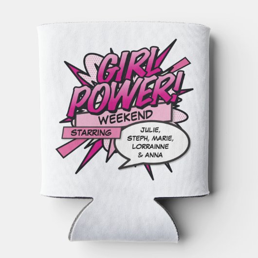 Gepersonaliseerd MEISJE POWER Meisjes Weekend Blikjeskoeler (Achterkant)