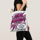 Gepersonaliseerd MEISJE POWER Meisjes Weekend Tote Bag (Dichtbij)