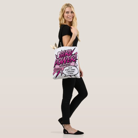 Gepersonaliseerd MEISJE POWER Meisjes Weekend Tote Bag (Op model)