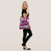 Gepersonaliseerd MEISJE POWER Stripboek Roze Tote Bag (Op model)