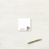 Gepersonaliseerd meisje Robin Bird Post-it® Notes (Op bureau)