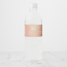 Gepersonaliseerd meisje Roos Gold Foil 30e verjaar