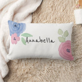 Gepersonaliseerd meisje roze en blauw Sierkussen Kussen (Deken)