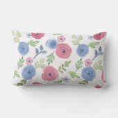 Gepersonaliseerd meisje roze en blauw Sierkussen Kussen (Achterkant)