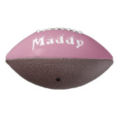 Gepersonaliseerd meisje roze en bruin football (Gedraaid 270)