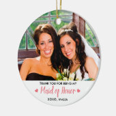 Gepersonaliseerd meisje van eerlijkheid Foto Keepo Keramisch Ornament (Links)