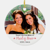 Gepersonaliseerd meisje van eerlijkheid Foto Keepo Keramisch Ornament (Achterkant)