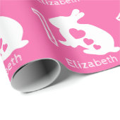 Gepersonaliseerd meisje van eerste verjaardag cadeaupapier (Rol Hoek)