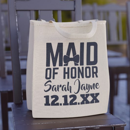 Gepersonaliseerd meisje van Honor Bachelorette Wed Tote Bag