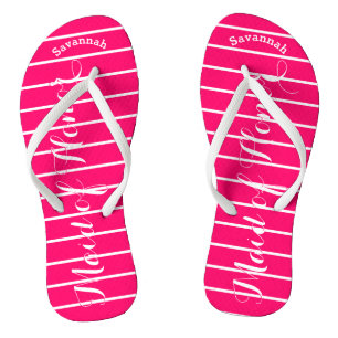 Gepersonaliseerd meisje van Honor Pink Teenslippers