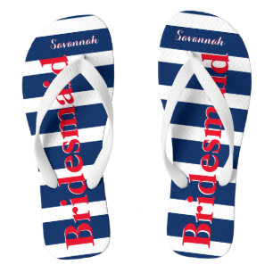 Gepersonaliseerd meisje van Honor Red White Blue Teenslippers