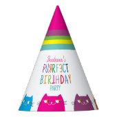 Gepersonaliseerd Meisje Verjaardagsfeest Feesthoedjes (Voorkant)