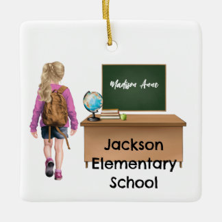 Gepersonaliseerd meisjes school kerst ornament