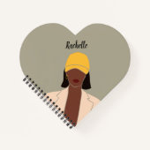 Gepersonaliseerd Melanin Queen African American Notitieboek (Voorkant)
