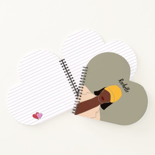 Gepersonaliseerd Melanin Queen African American Notitieboek (Binnen)