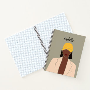 Gepersonaliseerd Melanin Queen African American Notitieboek