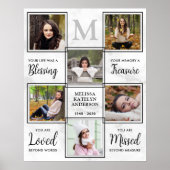 Gepersonaliseerd Memorial 6 Fotocollage begrafenis Poster (Voorkant)